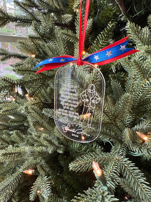 Kamala Harris Christmas Ornament