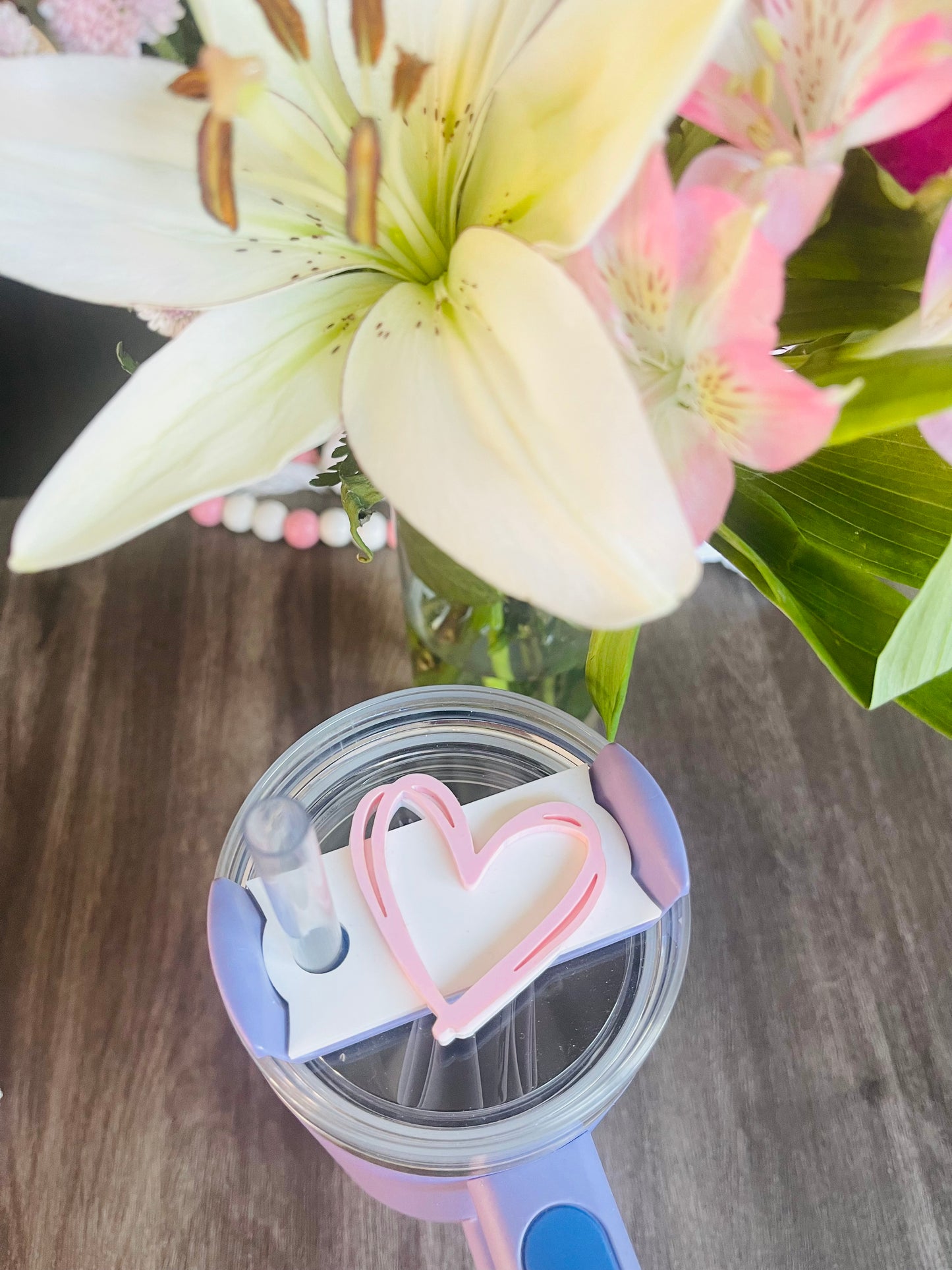 Valentines Tumbler Topper| Lips Tumbler Name Plate| Heart Tumbler Topper