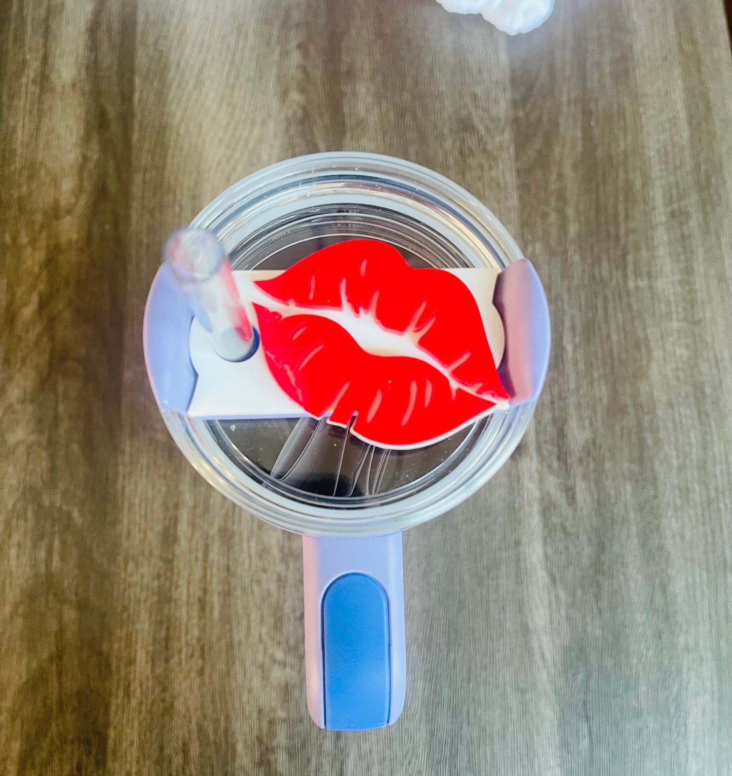 Valentines Tumbler Topper| Lips Tumbler Name Plate| Heart Tumbler Topper