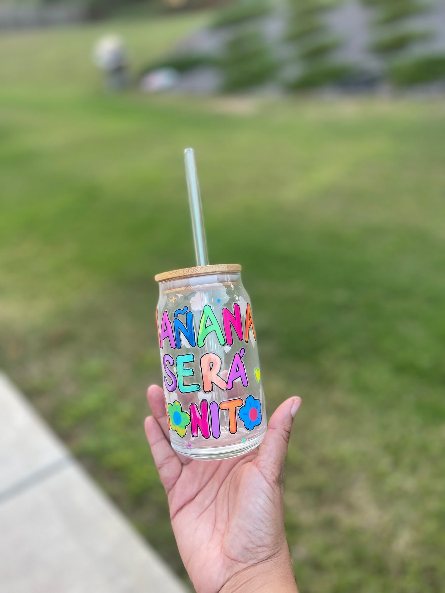 Mañana será Bonito glass cup