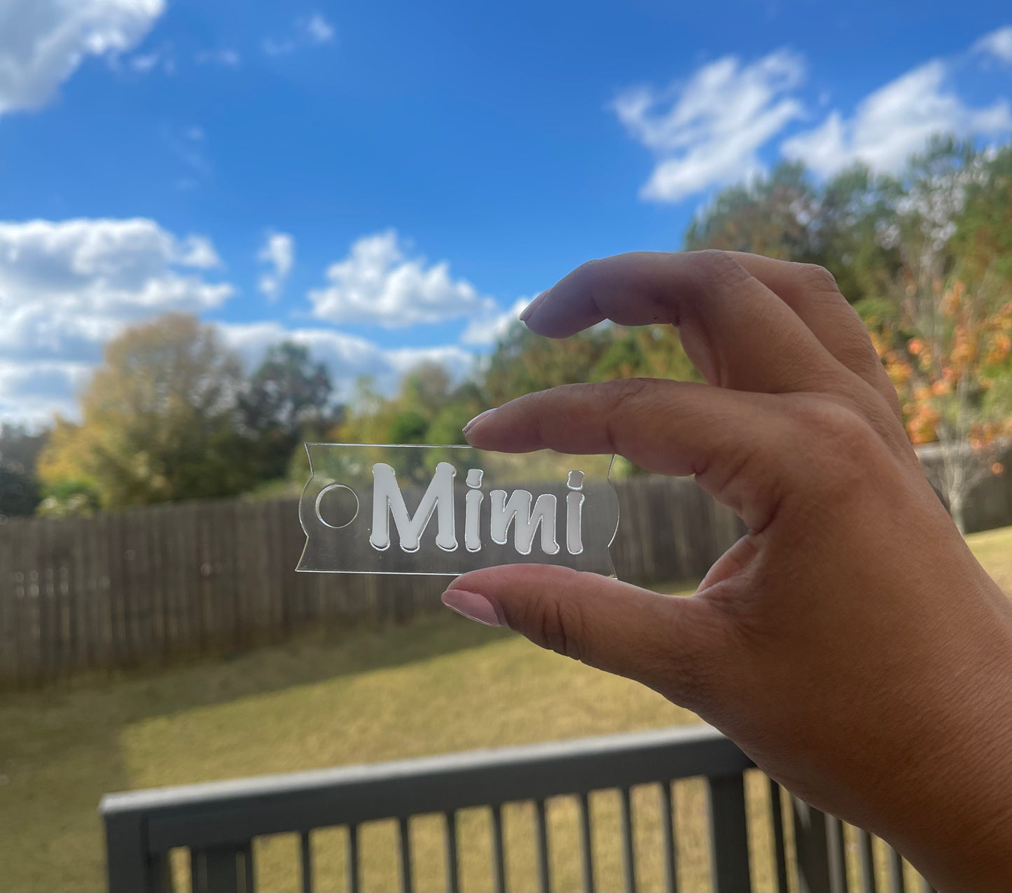 Personalized name Tag for Tumbler lid, Tumbler Cup accessories, Acrylic Name Tag