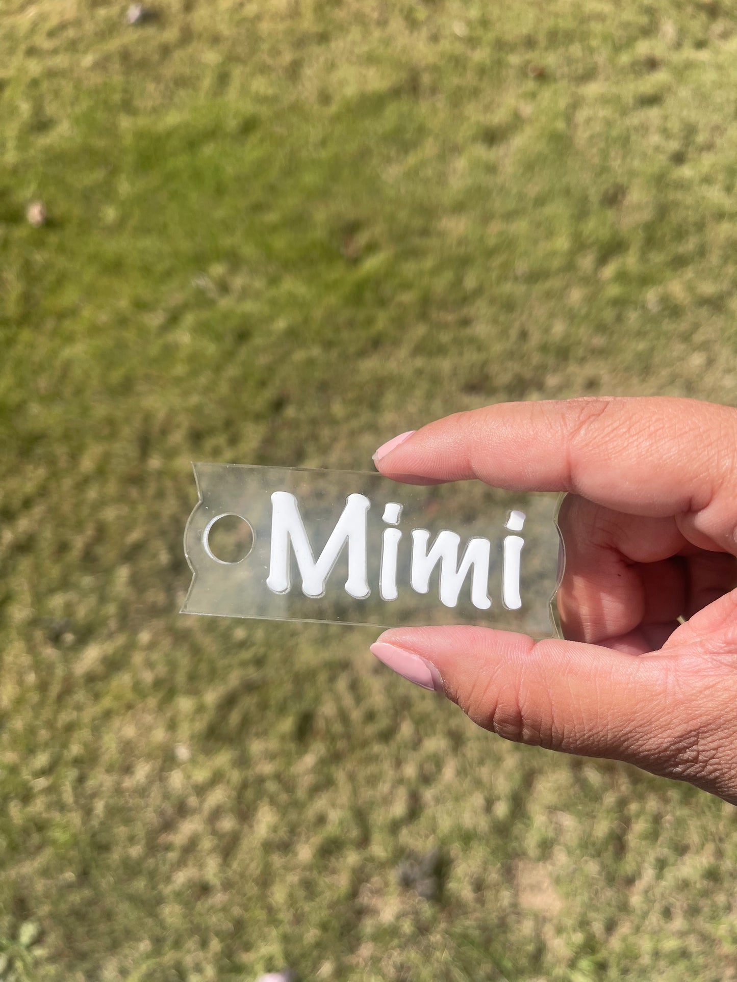 Mama tumbler name tag for Tumbler lid, Mimi Tumbler name tag, Tumbler cup accessories, acrylic name tag