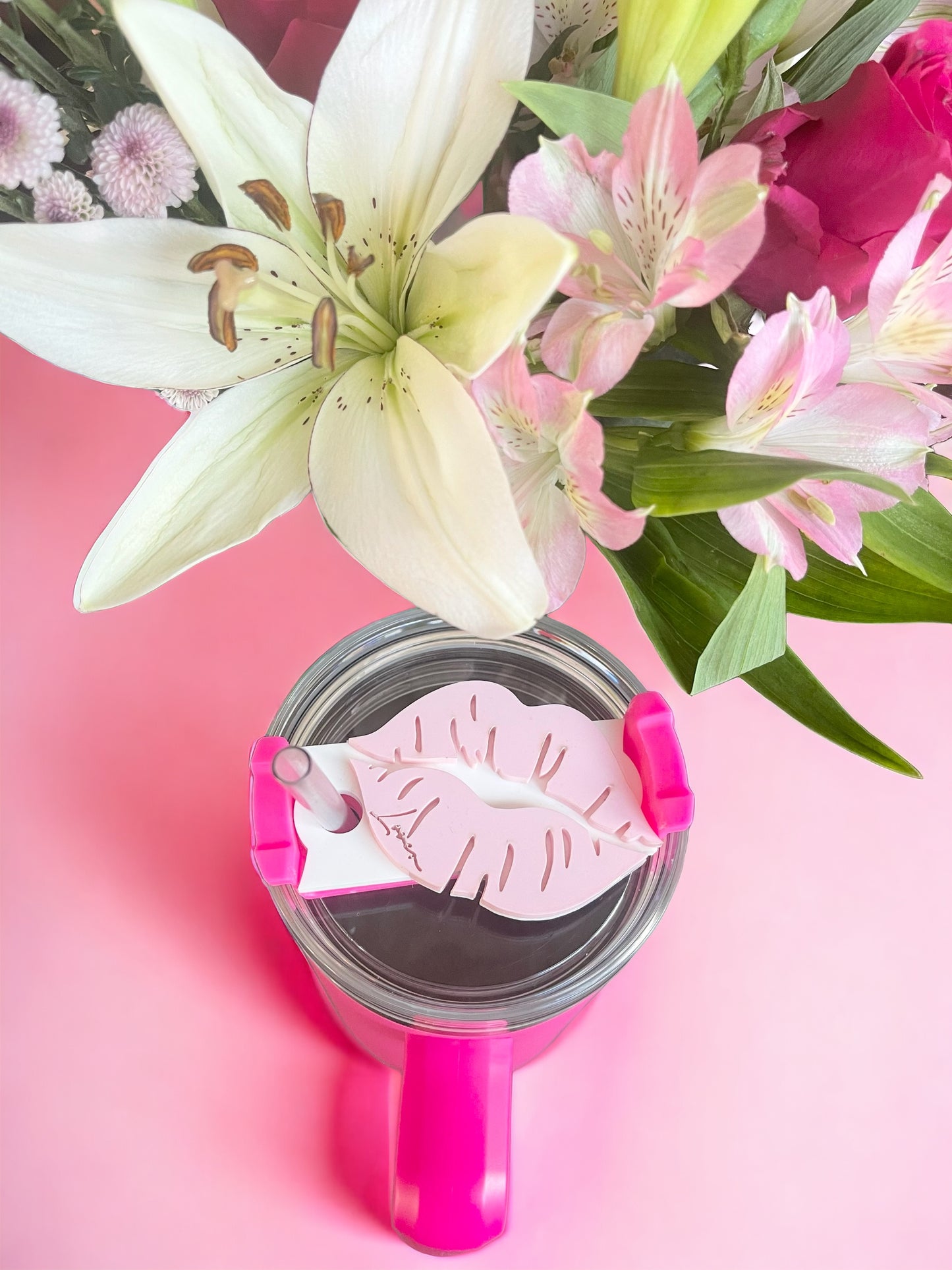 Valentines Tumbler Topper| Lips Tumbler Name Plate| Heart Tumbler Topper