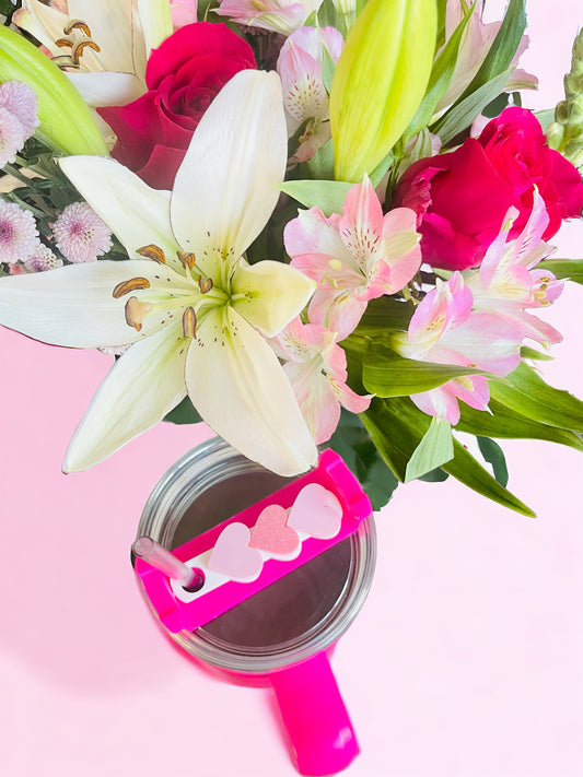 Valentines Tumbler Topper| Lips Tumbler Name Plate| Heart Tumbler Topper