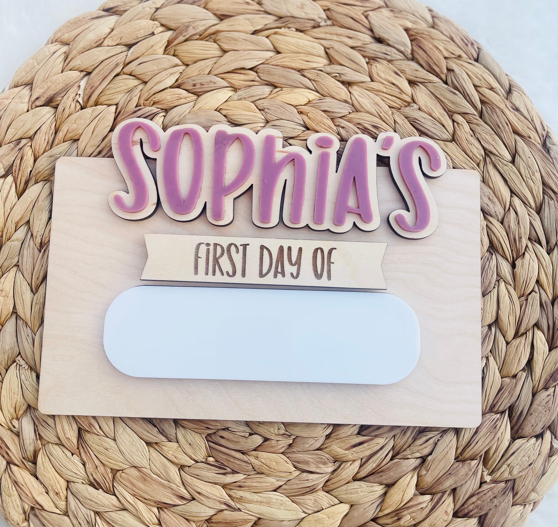 First day of School photo prop sign