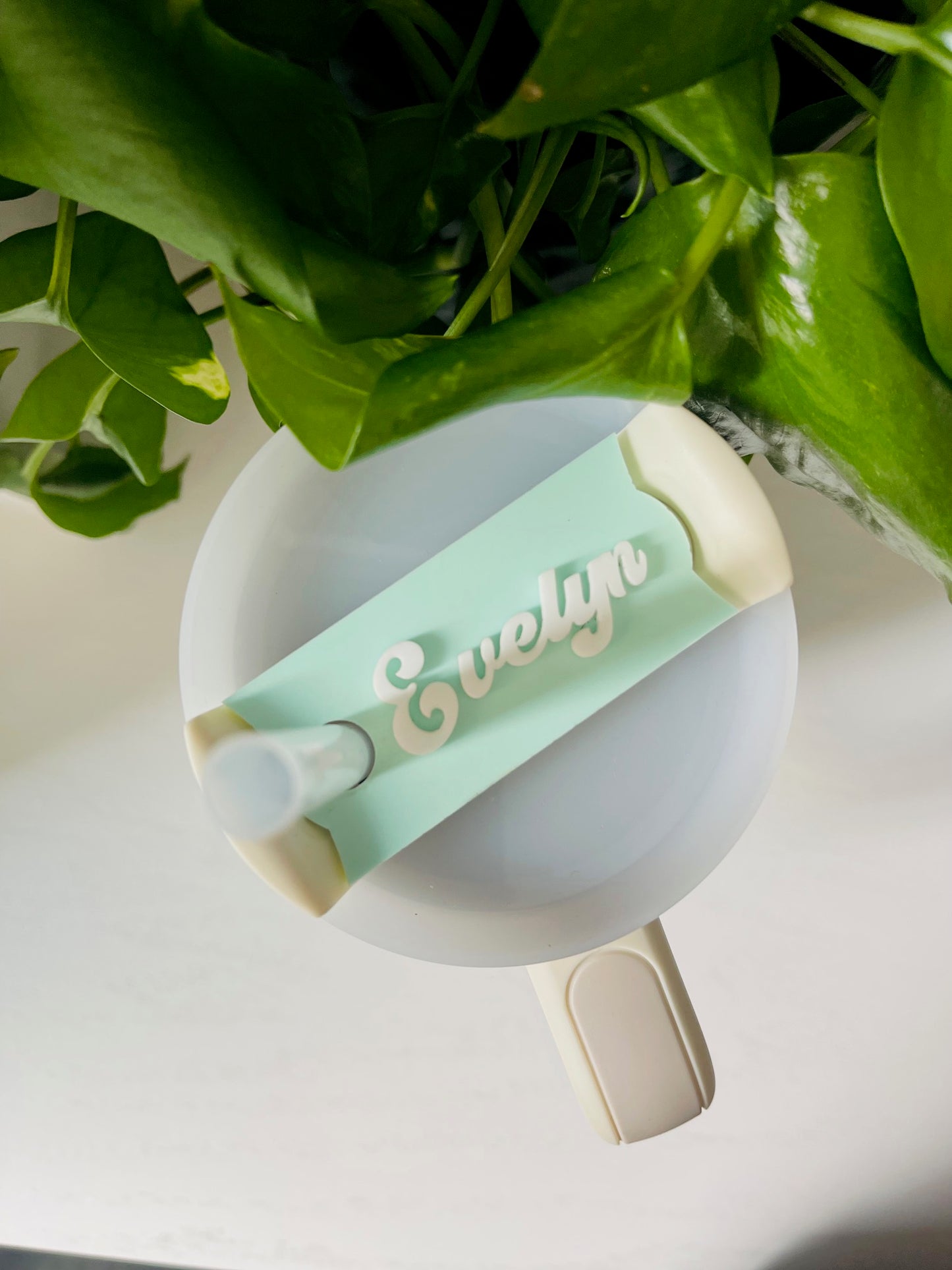 Personalized name Tag for Tumbler lid, Tumbler Cup accessories, Acrylic Name Tag