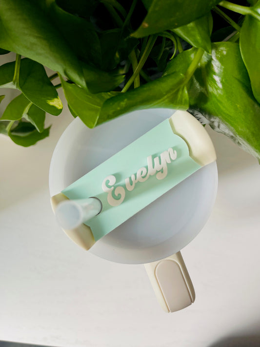 Personalized name Tag for Tumbler lid, Tumbler Cup accessories, Acrylic Name Tag