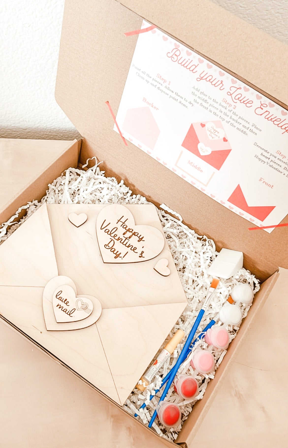 Valentines DIY paint kit Envelope
