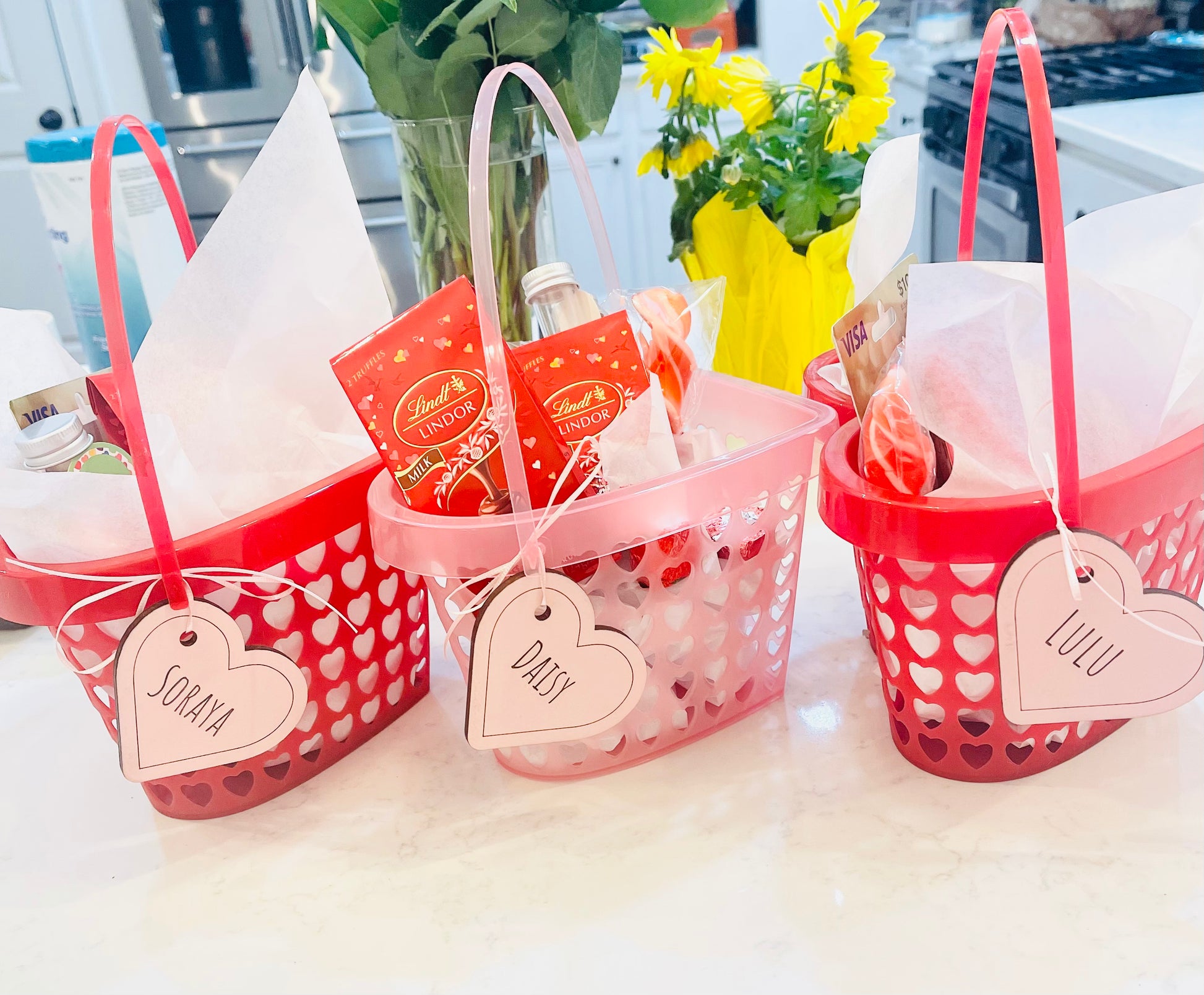 Valentines heart tags