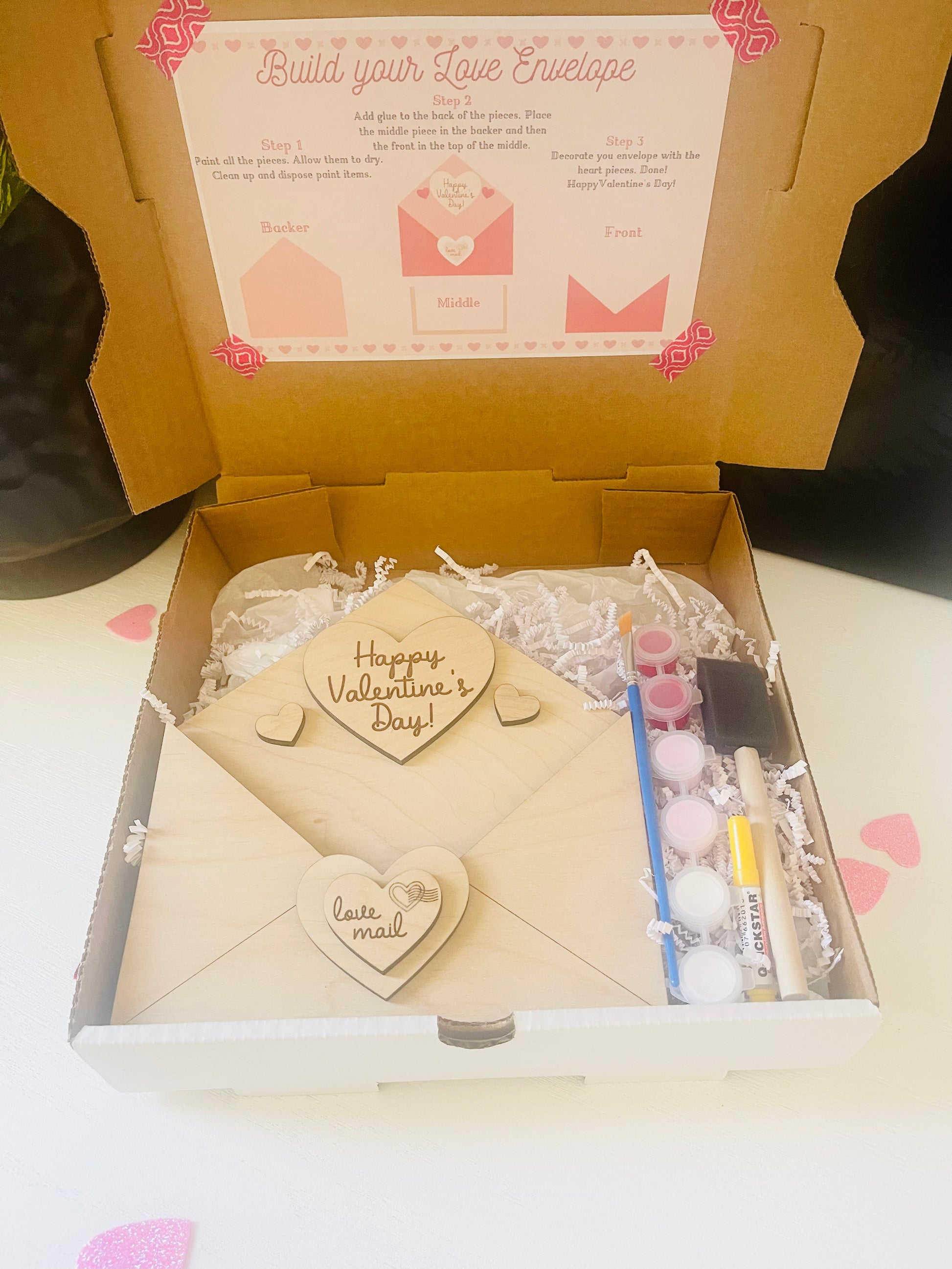 Heart shape DIY paint kit