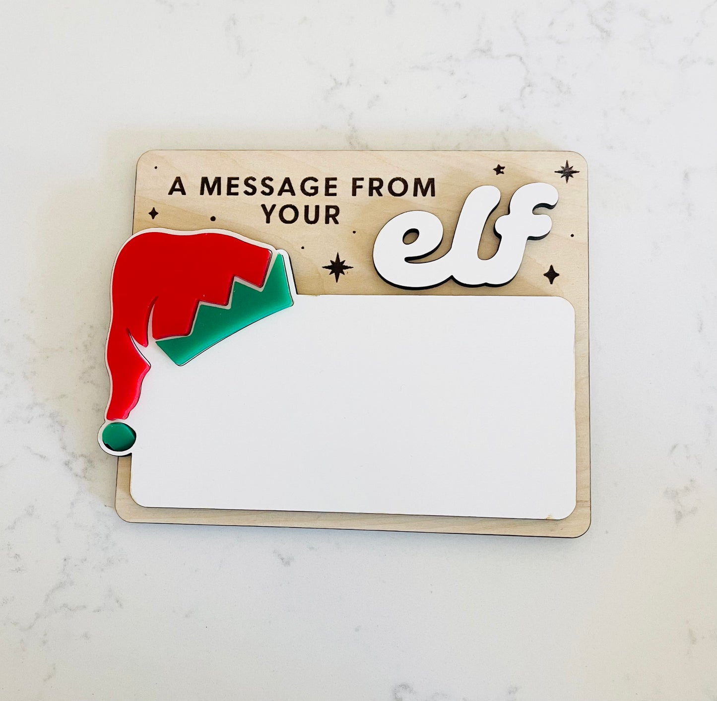 Elf dry erase sign | Elf decor| Elf sign | message from Elf