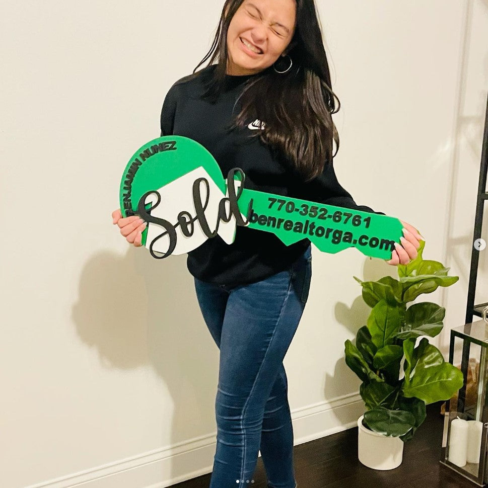 Personalized Real Estate Key Sign ✦