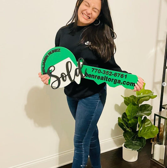 Personalized Real Estate Key Sign ✦