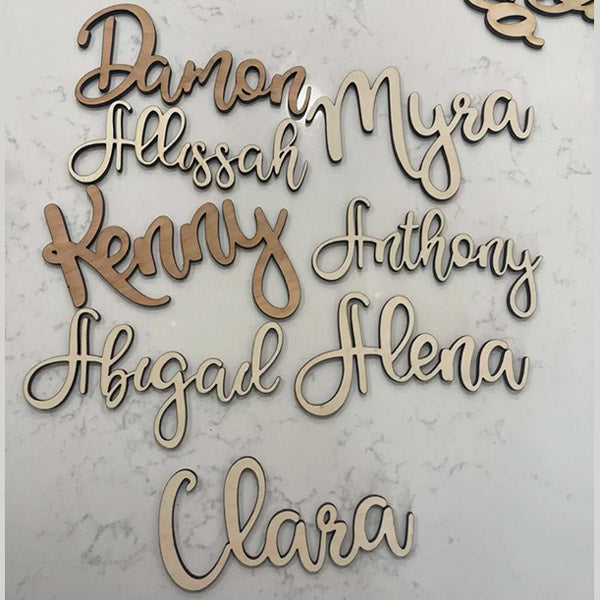 Wood Names Cutouts