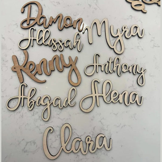 Wood Names Cutouts
