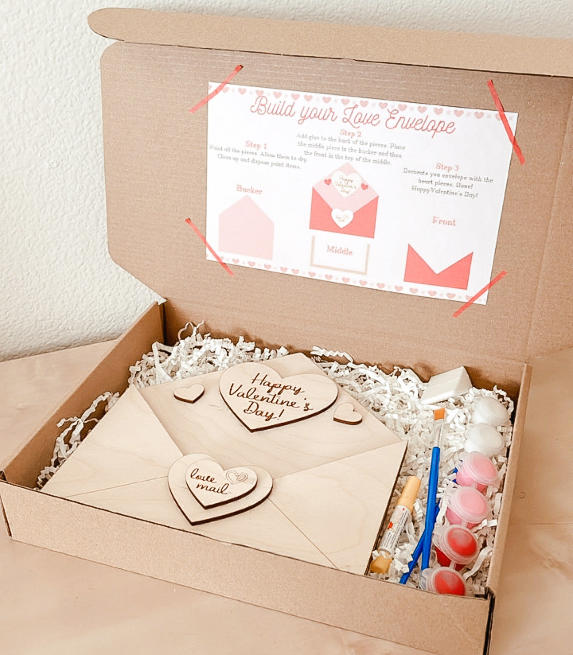 Valentines DIY paint kit Envelope