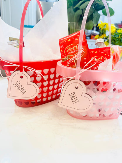 Valentines heart tags